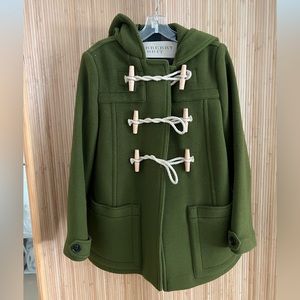 Burberry Brit Green Hooded Coat